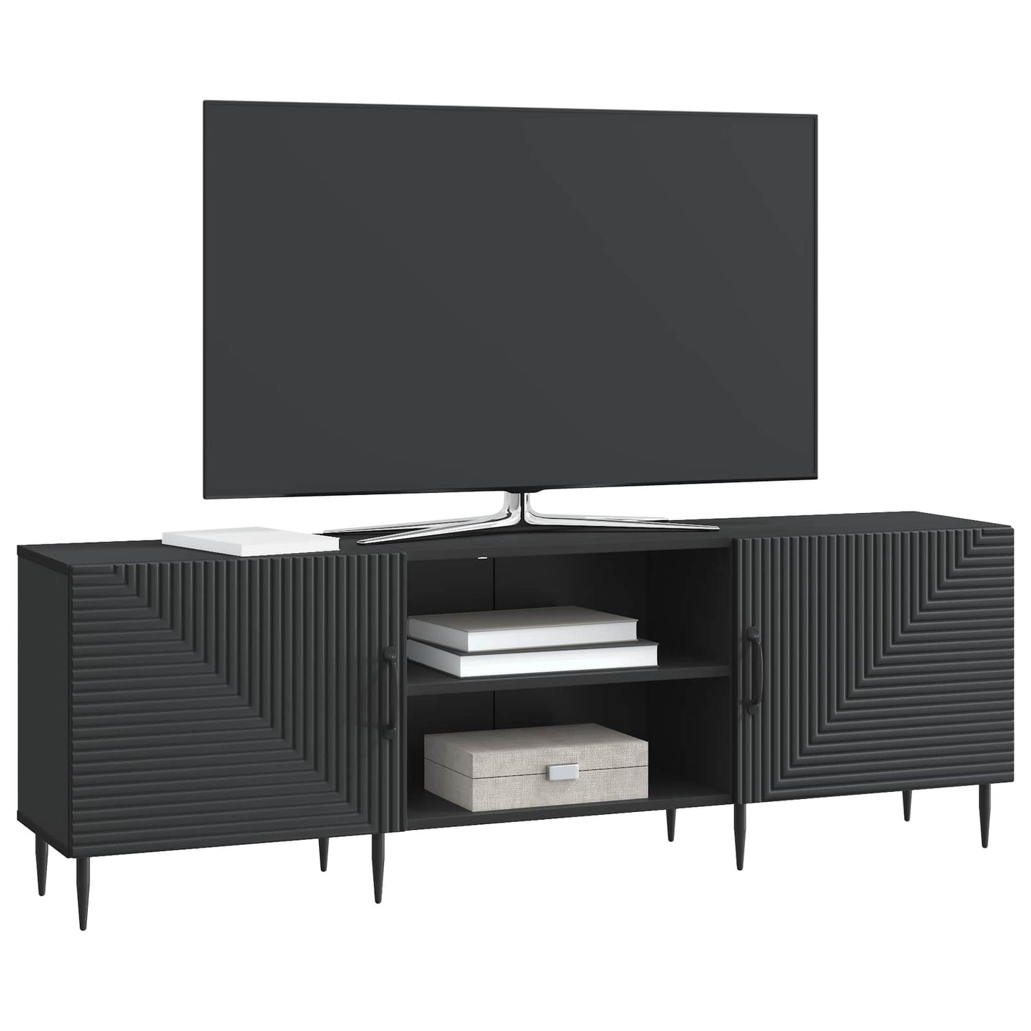 vidaXL TV Cabinet Black 150 x 31 x 50 cm Engineered Wood