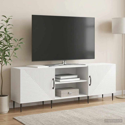 vidaXL TV Cabinet High Gloss White 150 x 31 x 50 cm Engineered Wood