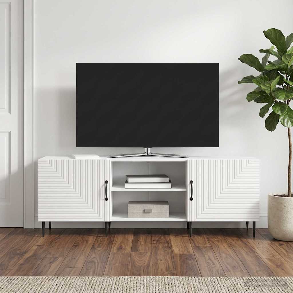 vidaXL TV Cabinet High Gloss White 150 x 31 x 50 cm Engineered Wood
