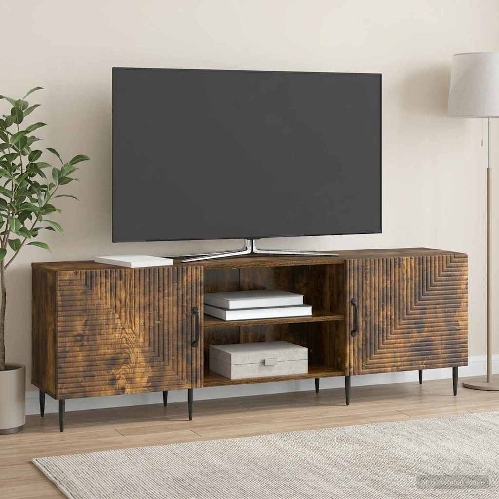vidaXL TV Cabinet Smoked Oak 150 x 31 x 50 cm Engineered Wood