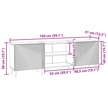 vidaXL TV Cabinet Old Wood 150 x 31 x 50 cm Engineered Wood