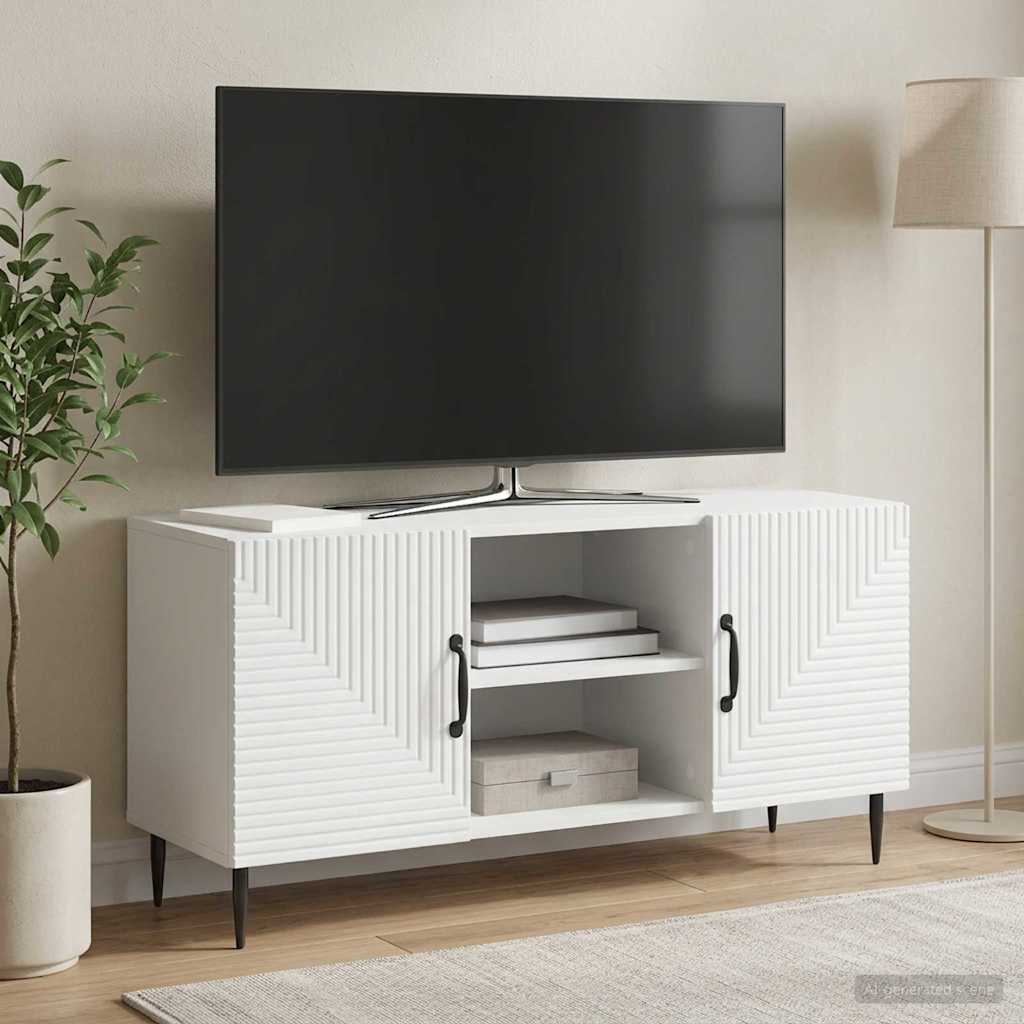 vidaXL TV Cabinet White 102 x 34.5 x 50 cm Engineered Wood
