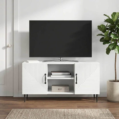 vidaXL TV Cabinet White 102 x 34.5 x 50 cm Engineered Wood