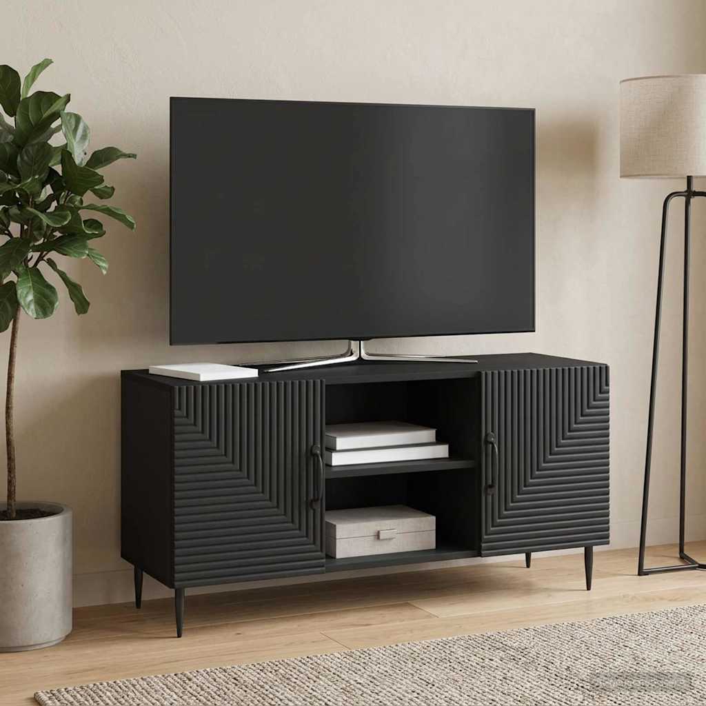 vidaXL TV Cabinet Black 102 x 34.5 x 50 cm Engineered Wood