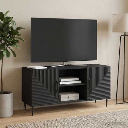 vidaXL TV Cabinet Black 102 x 34.5 x 50 cm Engineered Wood