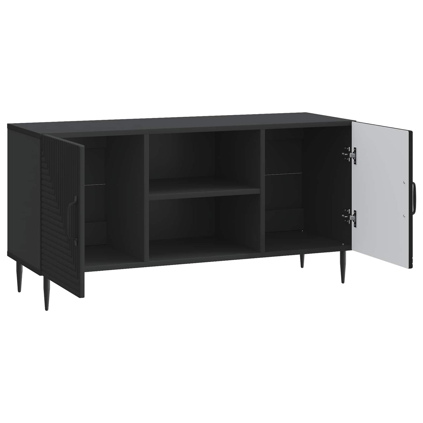 vidaXL TV Cabinet Black 102 x 34.5 x 50 cm Engineered Wood