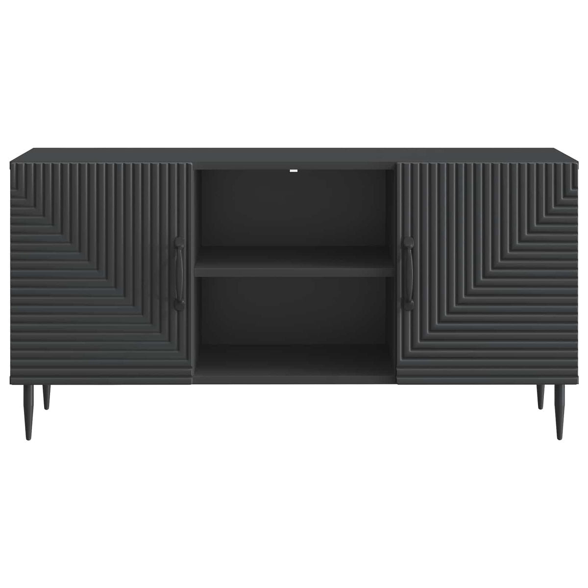 vidaXL TV Cabinet Black 102 x 34.5 x 50 cm Engineered Wood