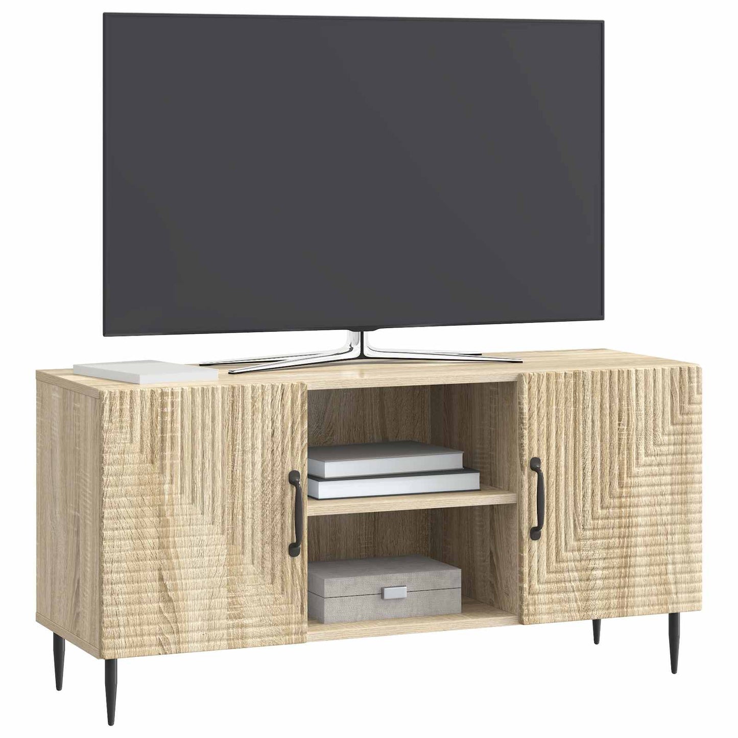 vidaXL TV Cabinet Sonoma Oak 102 x 34.5 x 50 cm Engineered Wood