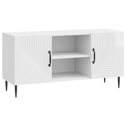 vidaXL TV Cabinet High Gloss White 102 x 34.5 x 50 cm Engineered Wood