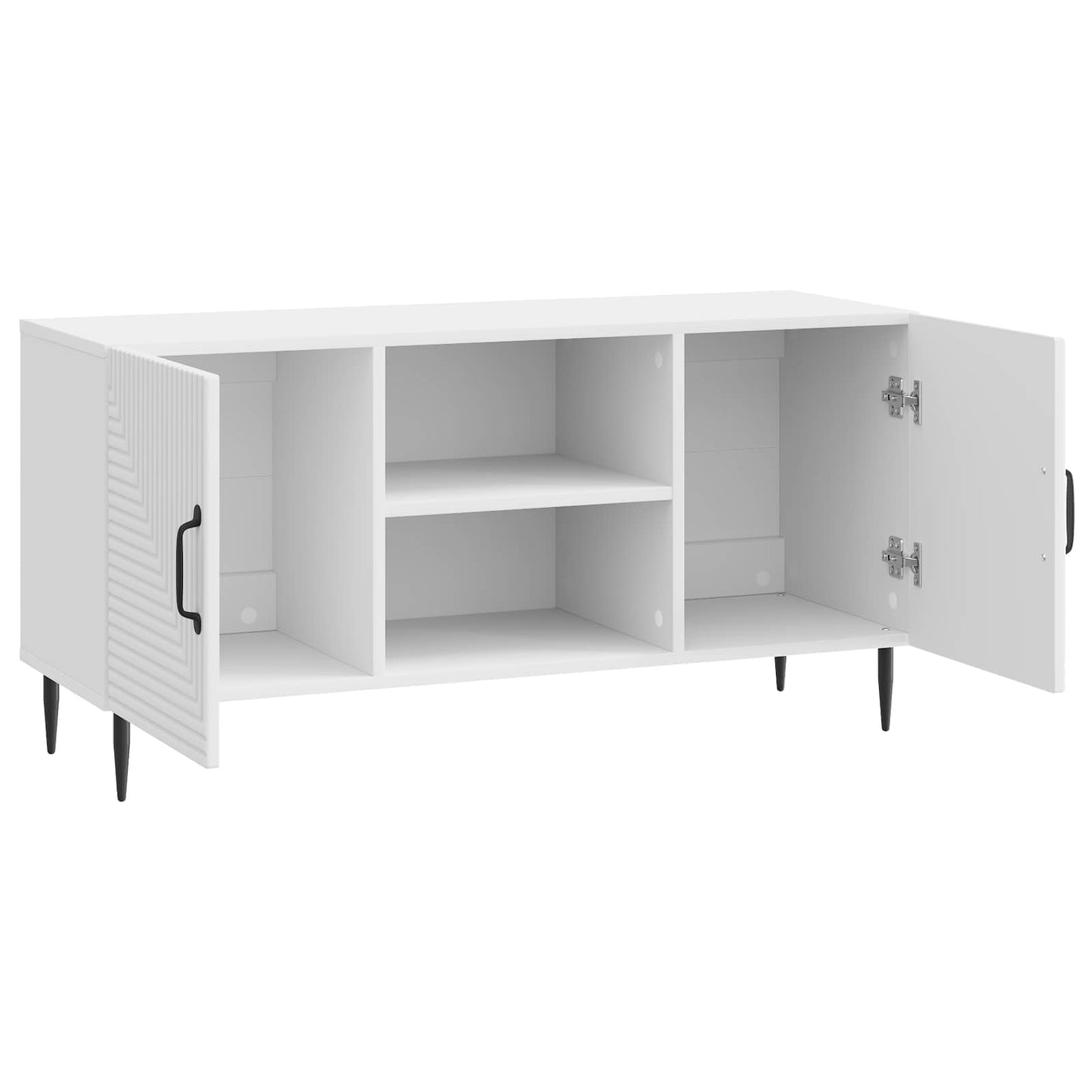 vidaXL TV Cabinet High Gloss White 102 x 34.5 x 50 cm Engineered Wood