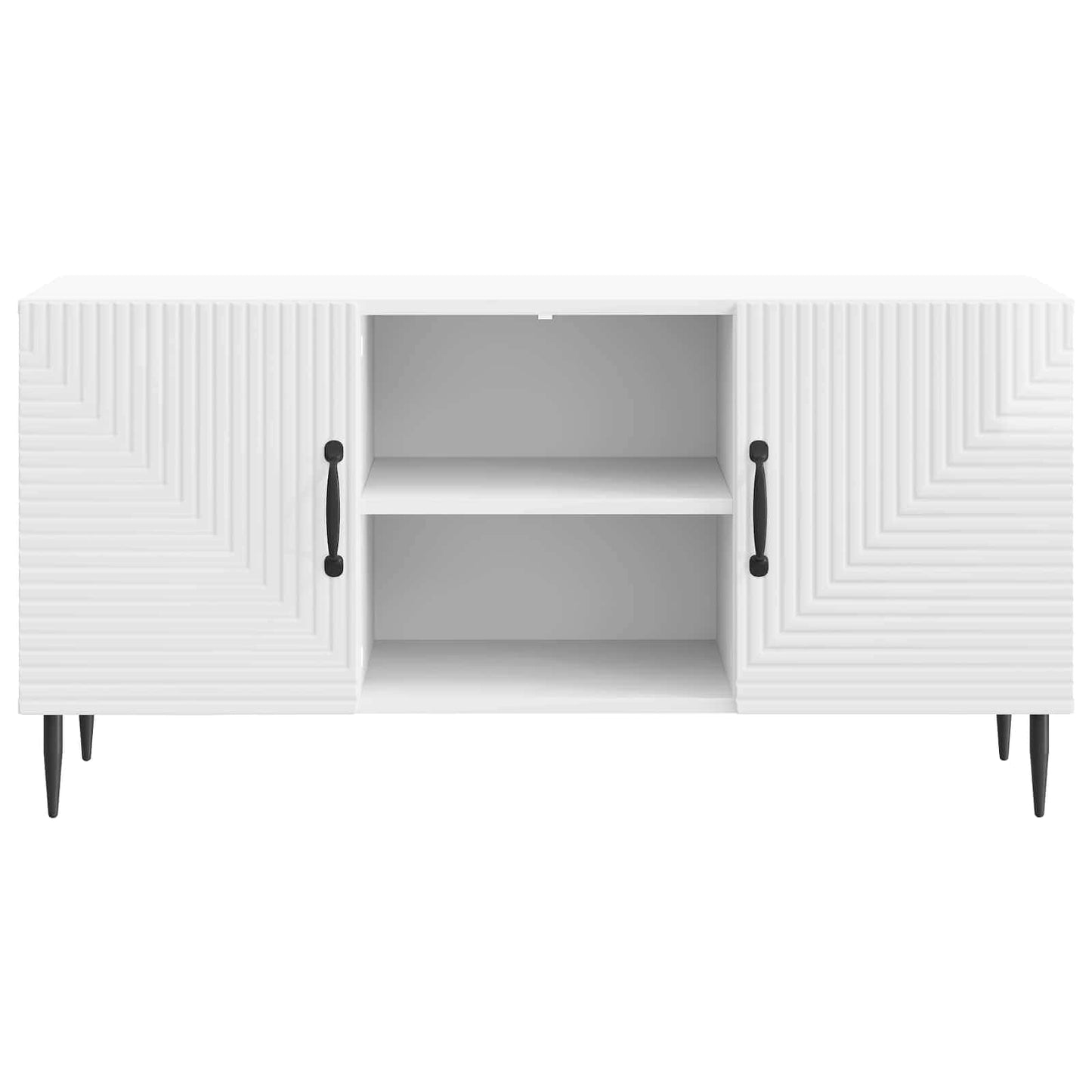 vidaXL TV Cabinet High Gloss White 102 x 34.5 x 50 cm Engineered Wood