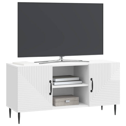 vidaXL TV Cabinet High Gloss White 102 x 34.5 x 50 cm Engineered Wood