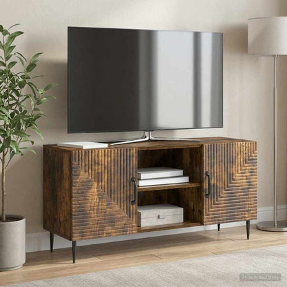 vidaXL TV Cabinet Smoked Oak 102 x 34.5 x 50 cm Engineered Wood
