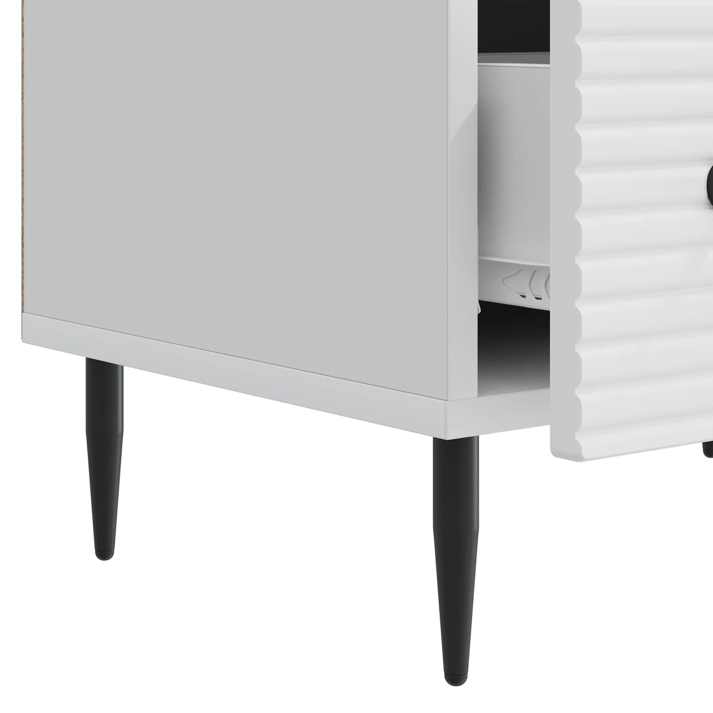 vidaXL TV Cabinet with Drawer White 147 x 34.5 x 30 cm Engineered Wood