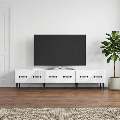 vidaXL TV Cabinet with Drawer White 147 x 34.5 x 30 cm Engineered Wood
