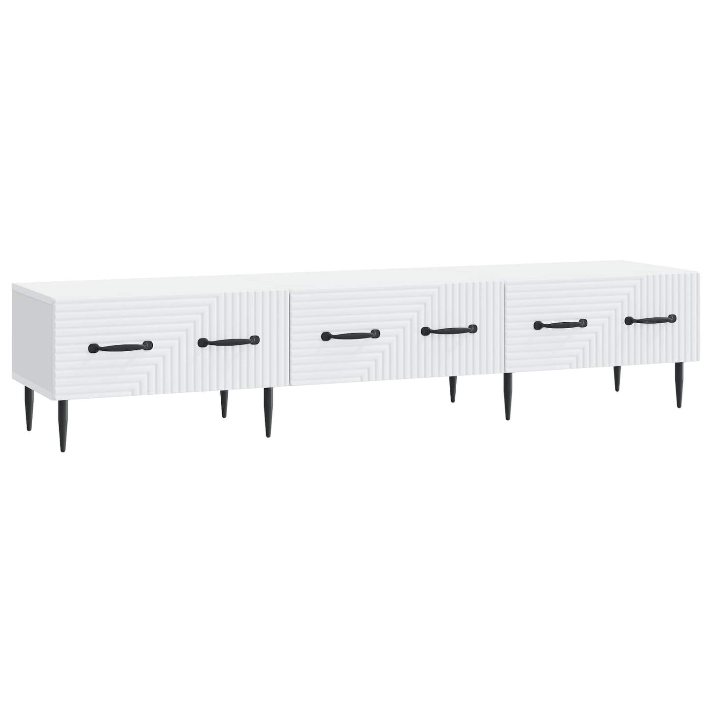vidaXL TV Cabinet with Drawer White 147 x 34.5 x 30 cm Engineered Wood