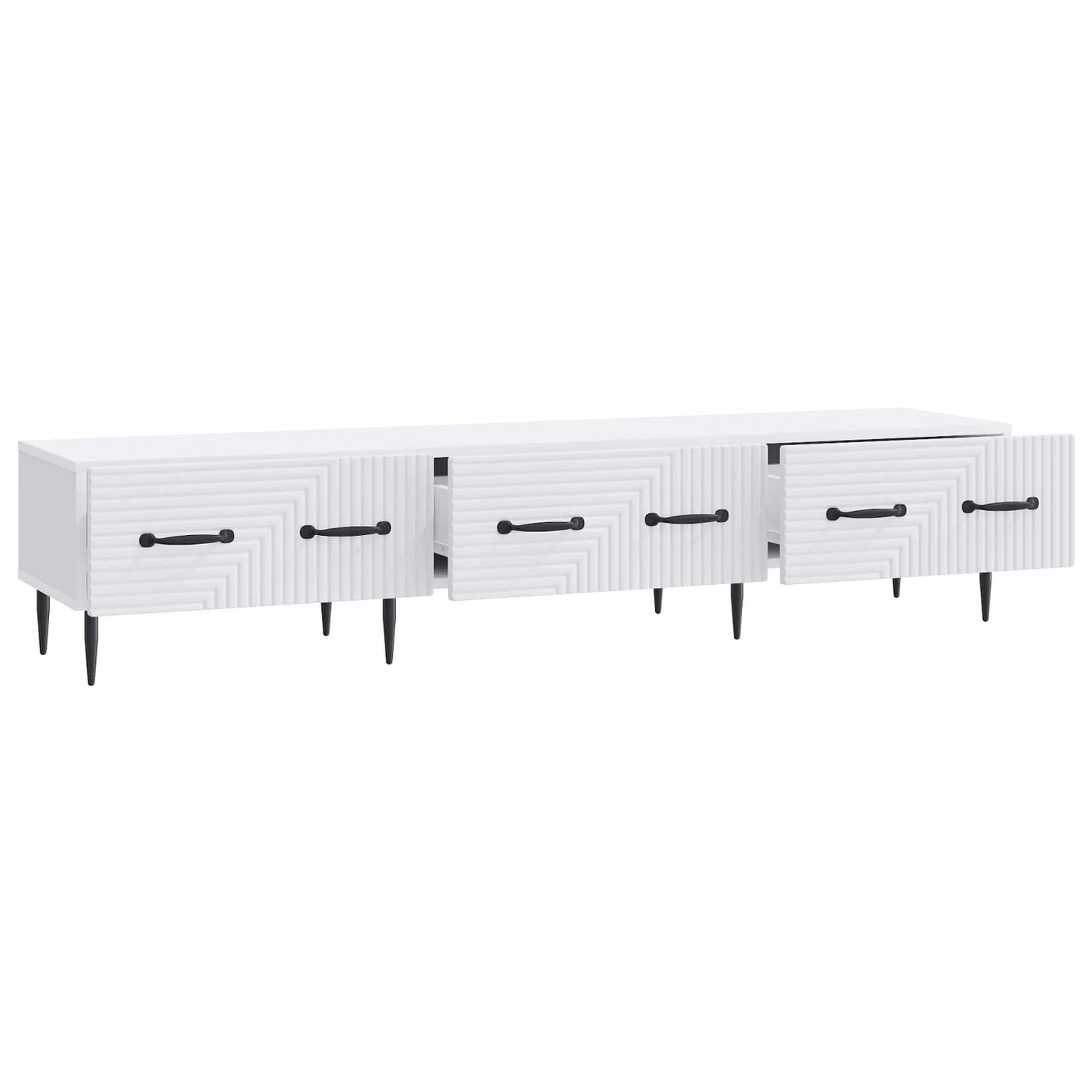 vidaXL TV Cabinet with Drawer White 147 x 34.5 x 30 cm Engineered Wood