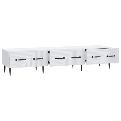 vidaXL TV Cabinet with Drawer White 147 x 34.5 x 30 cm Engineered Wood