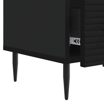 vidaXL TV Cabinet with Drawer Black 147 x 34.5 x 30 cm Engineered Wood