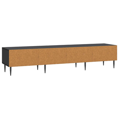 vidaXL TV Cabinet with Drawer Black 147 x 34.5 x 30 cm Engineered Wood