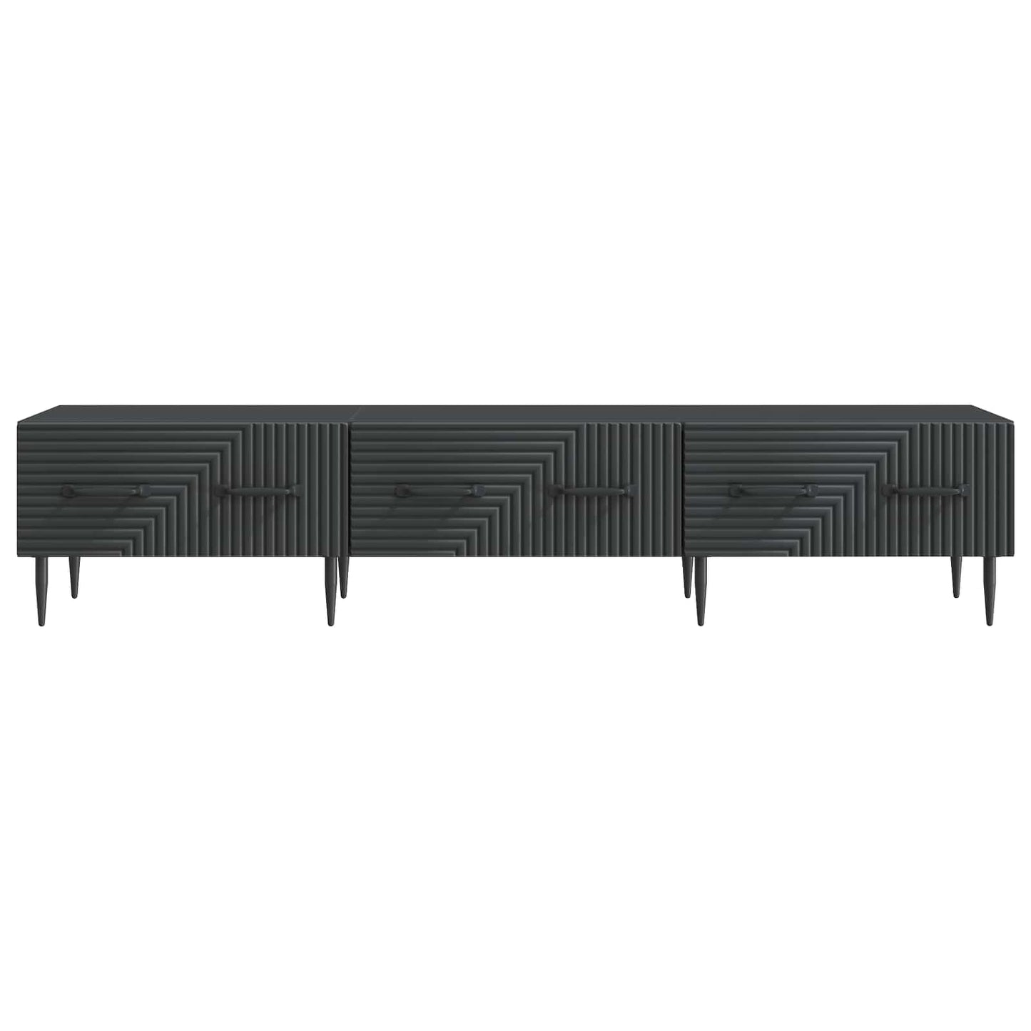 vidaXL TV Cabinet with Drawer Black 147 x 34.5 x 30 cm Engineered Wood