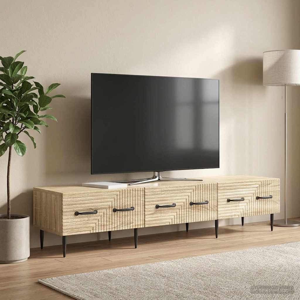 vidaXL TV Cabinet Sonoma Oak 147 x 34.5 x 30 cm Engineered Wood