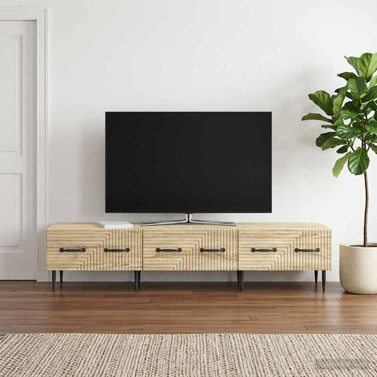vidaXL TV Cabinet Sonoma Oak 147 x 34.5 x 30 cm Engineered Wood