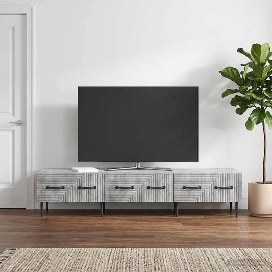 vidaXL TV Cabinet Concrete Grey 147 x 34.5 x 30 cm Engineered Wood