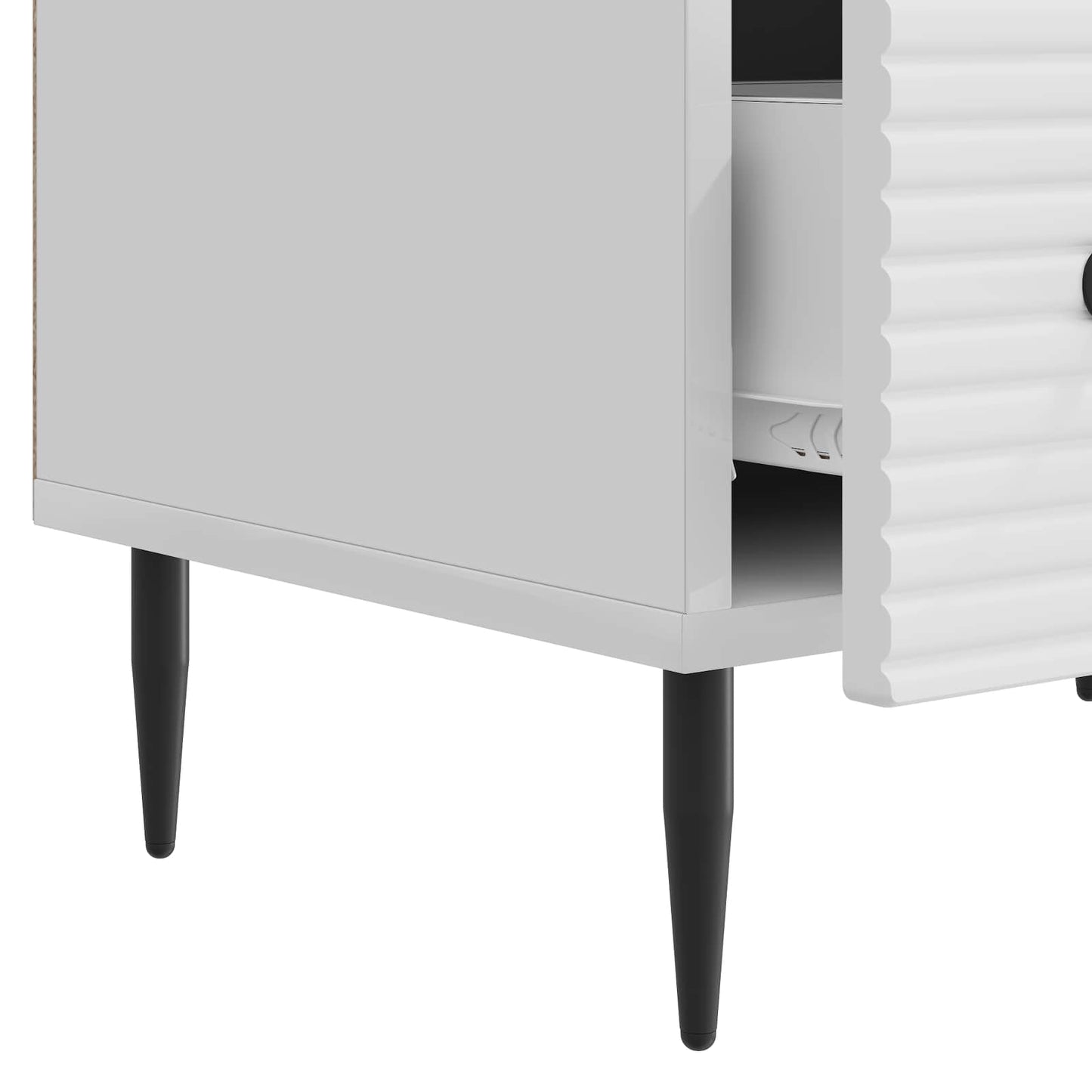 vidaXL TV Cabinet High Gloss White 147 x 34.5 x 30 cm Engineered Wood