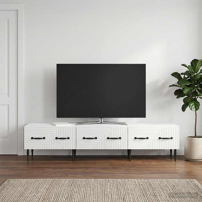 vidaXL TV Cabinet High Gloss White 147 x 34.5 x 30 cm Engineered Wood