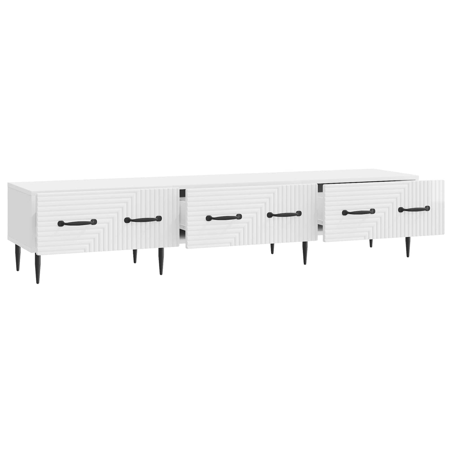 vidaXL TV Cabinet High Gloss White 147 x 34.5 x 30 cm Engineered Wood