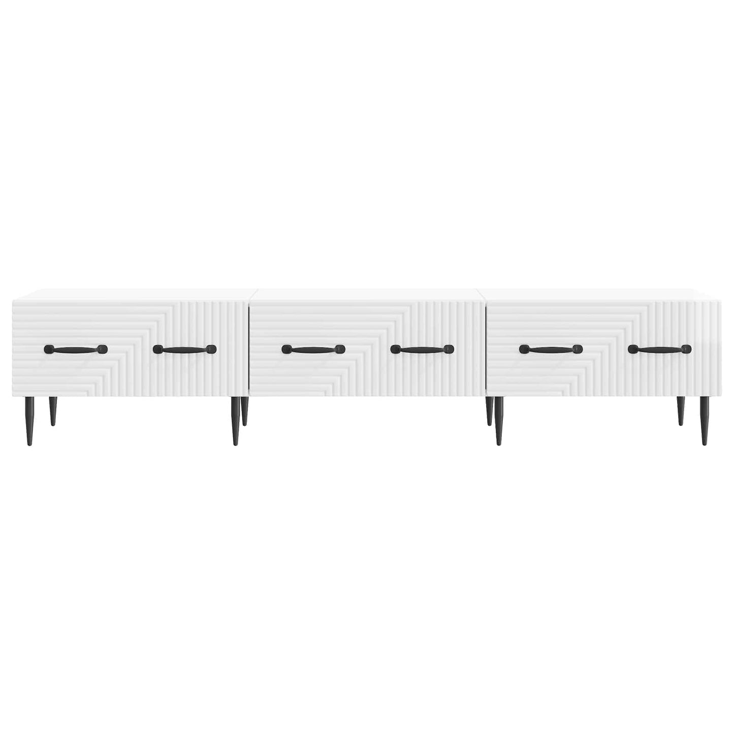 vidaXL TV Cabinet High Gloss White 147 x 34.5 x 30 cm Engineered Wood