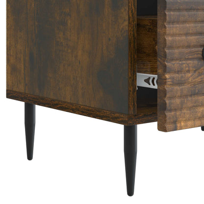 vidaXL TV Cabinet Smoked Oak 147 x 34.5 x 30 cm Engineered Wood
