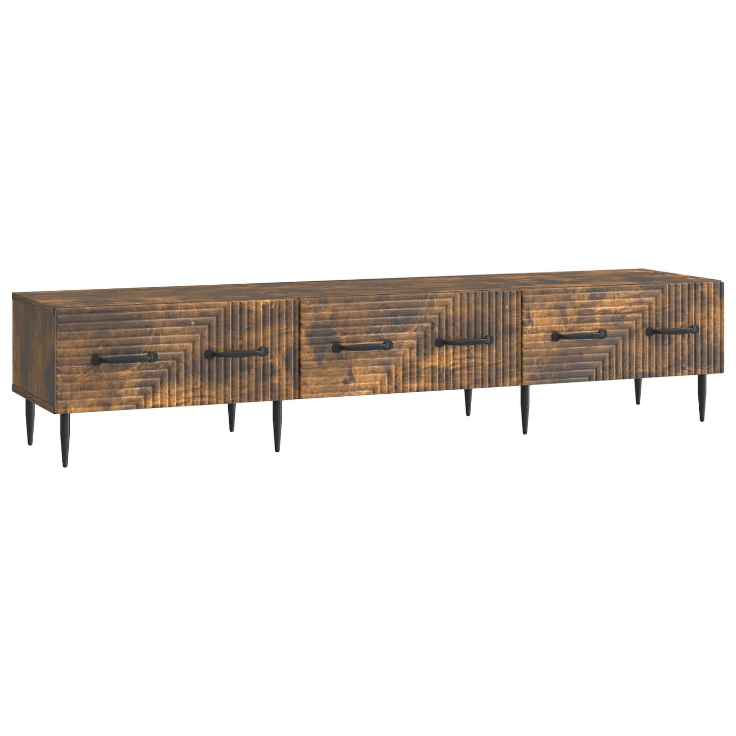 vidaXL TV Cabinet Smoked Oak 147 x 34.5 x 30 cm Engineered Wood