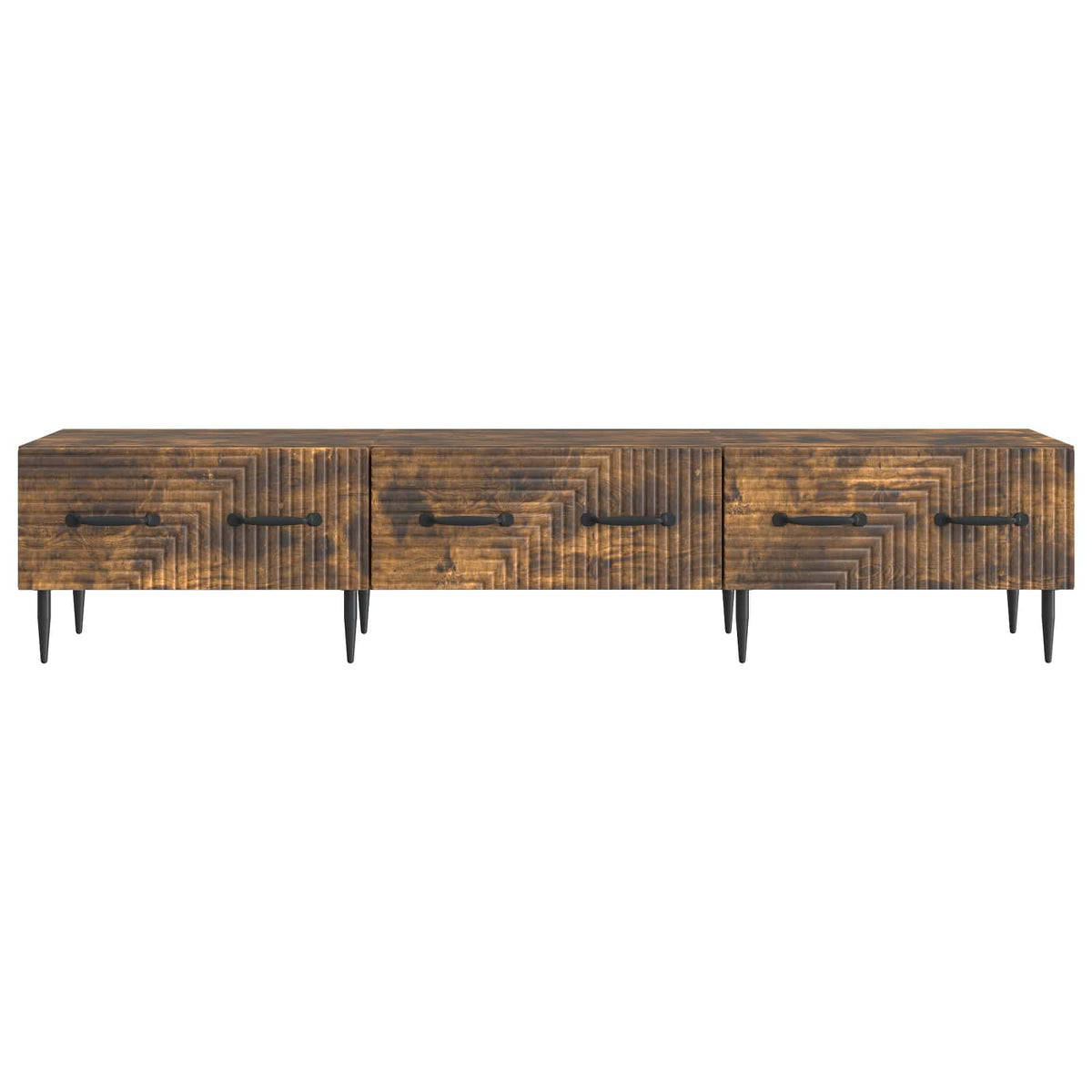 vidaXL TV Cabinet Smoked Oak 147 x 34.5 x 30 cm Engineered Wood
