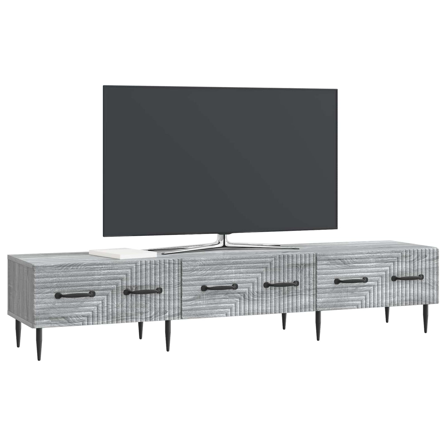 vidaXL TV Cabinet Grey Sonoma 147 x 34.5 x 30 cm Engineered Wood