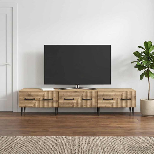 vidaXL TV Cabinet 147 x 34.5 x 30 cm Artisan Oak Engineered Wood