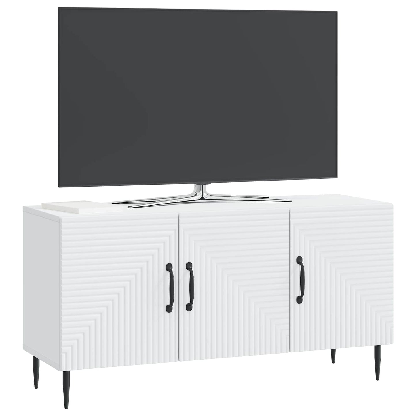 vidaXL TV Cabinet White 99 x 34.5 x 50 cm Engineered Wood