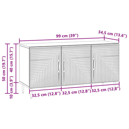 vidaXL TV Cabinet White 99 x 34.5 x 50 cm Engineered Wood
