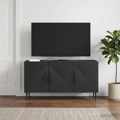 vidaXL TV Cabinet Black 99 x 34.5 x 50 cm Engineered Wood
