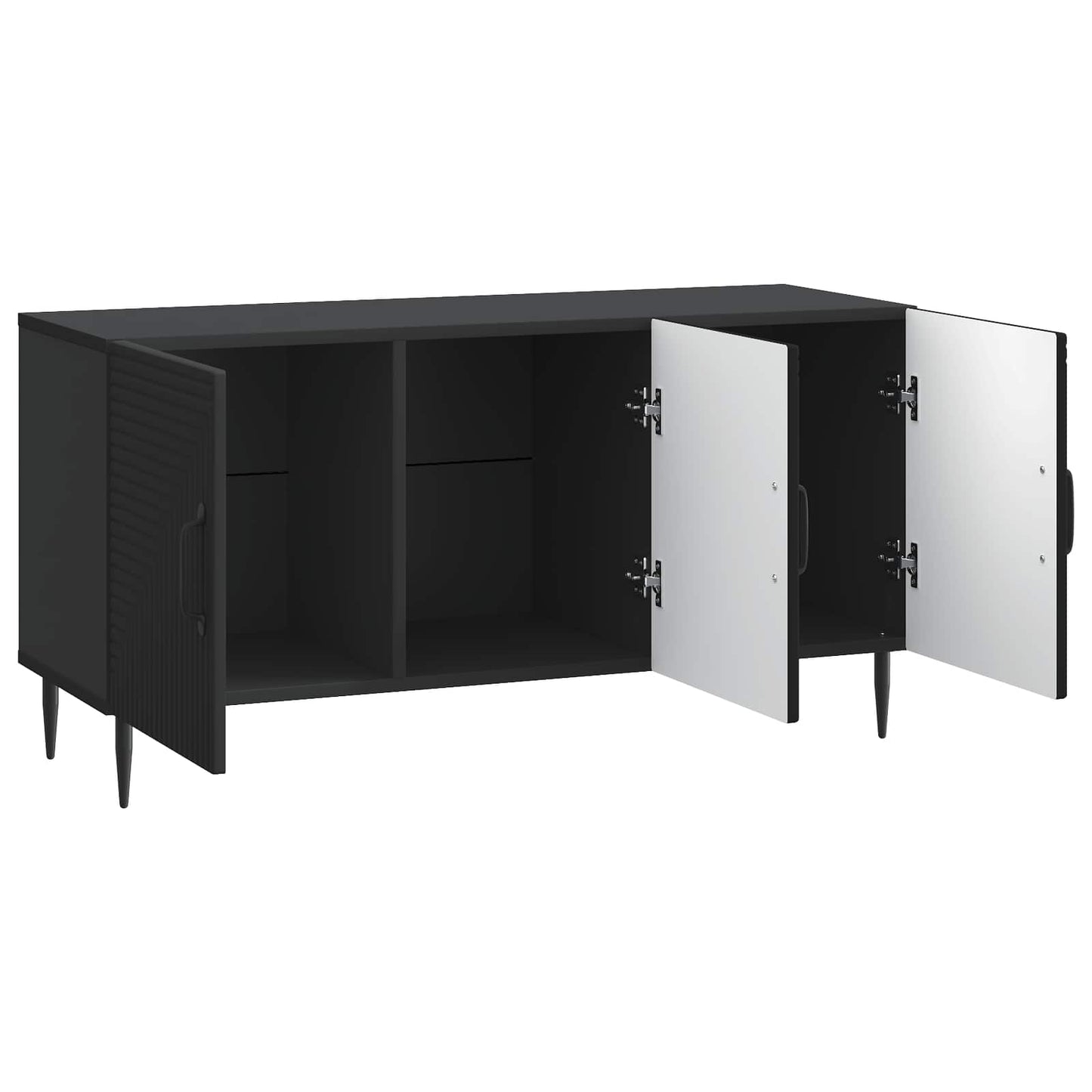 vidaXL TV Cabinet Black 99 x 34.5 x 50 cm Engineered Wood