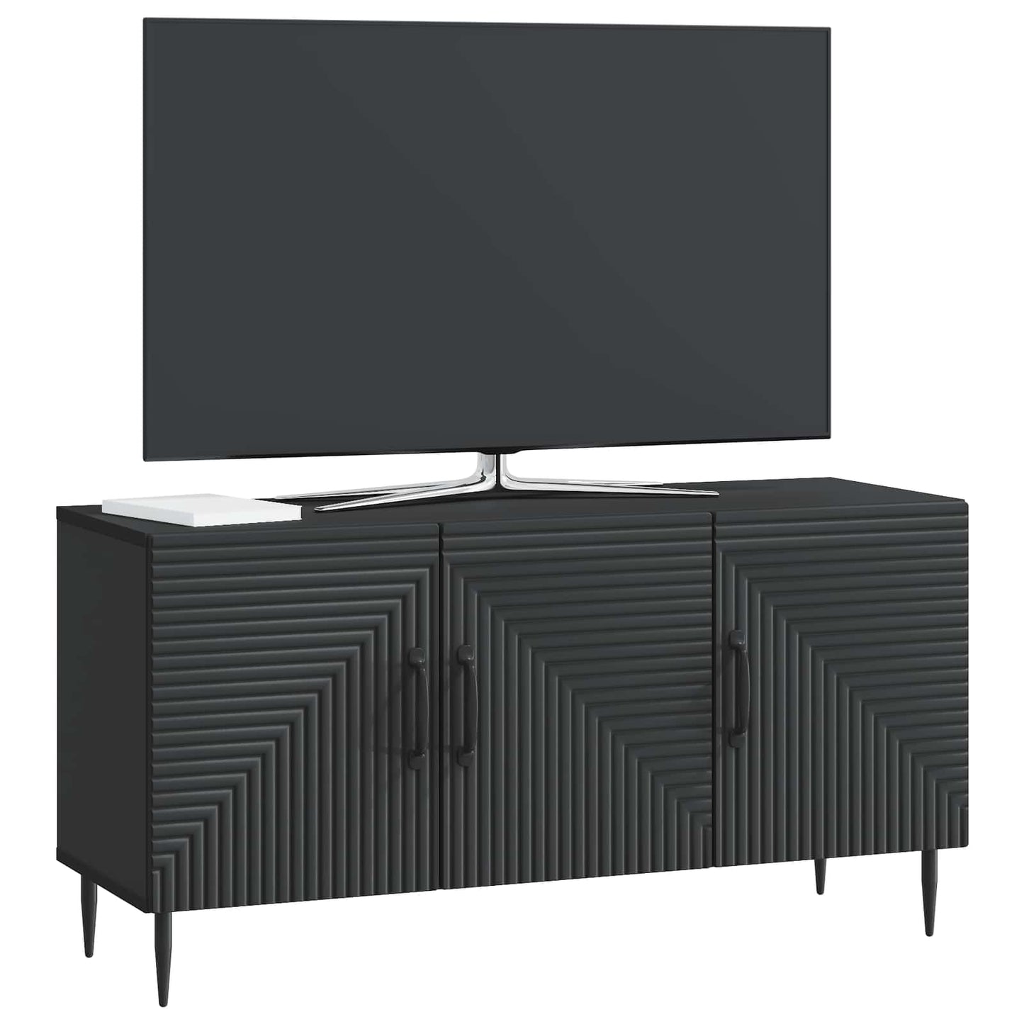vidaXL TV Cabinet Black 99 x 34.5 x 50 cm Engineered Wood