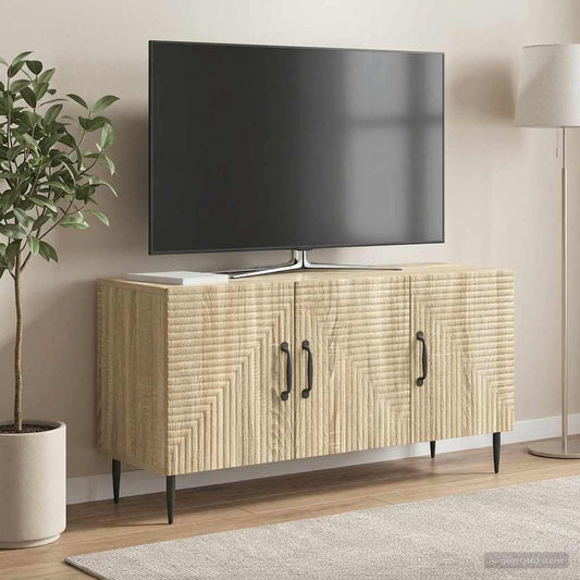 vidaXL TV Cabinet Sonoma Oak 99 x 34.5 x 50 cm Engineered Wood