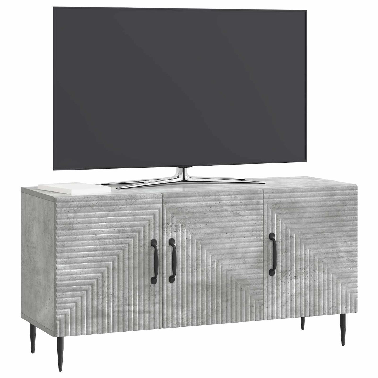 vidaXL TV Cabinet Concrete Grey 99 x 34.5 x 50 cm Engineered Wood