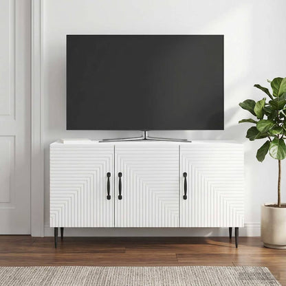 vidaXL TV Cabinet High Gloss White 99 x 34.5 x 50 cm Engineered Wood