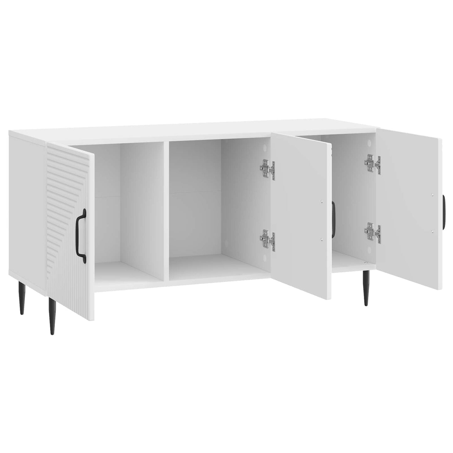 vidaXL TV Cabinet High Gloss White 99 x 34.5 x 50 cm Engineered Wood