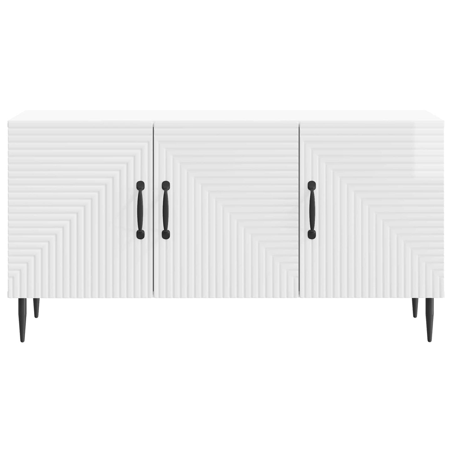 vidaXL TV Cabinet High Gloss White 99 x 34.5 x 50 cm Engineered Wood