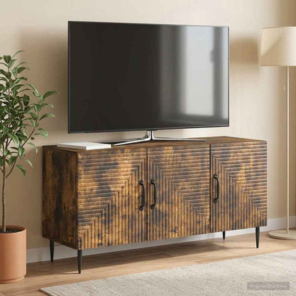 vidaXL TV Cabinet Smoked Oak 99 x 34.5 x 50 cm Engineered Wood