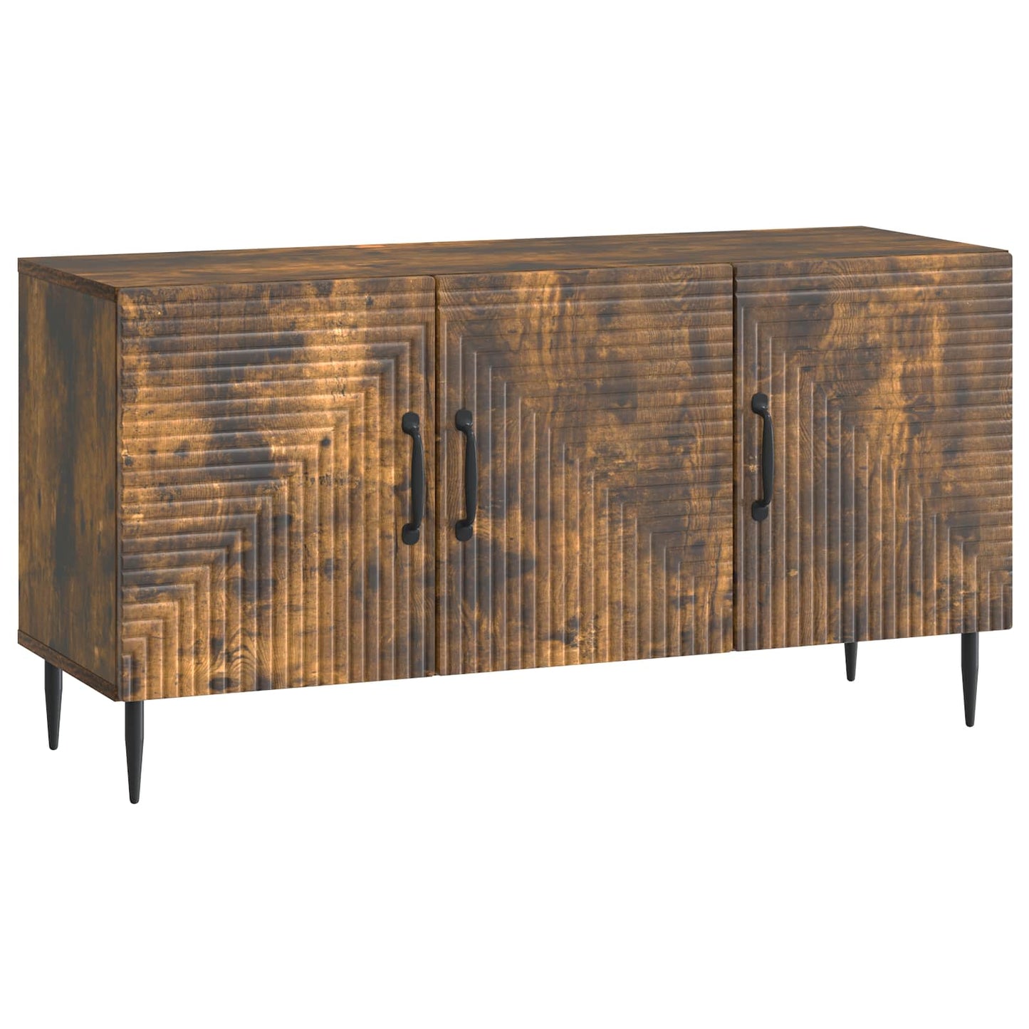 vidaXL TV Cabinet Smoked Oak 99 x 34.5 x 50 cm Engineered Wood