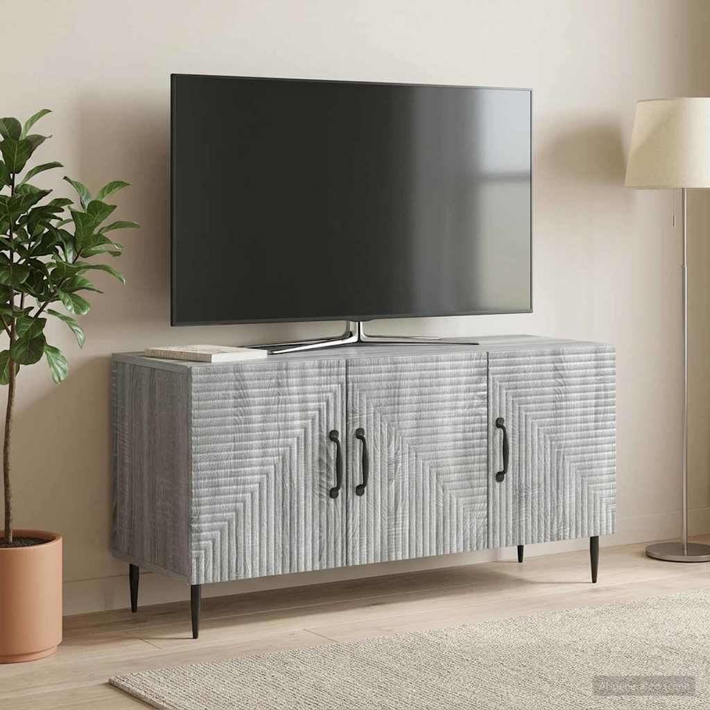 vidaXL TV Cabinet Grey Sonoma 99 x 34.5 x 50 cm Engineered Wood